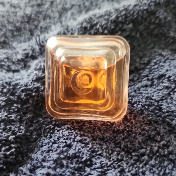 LANCOME TRESOR PARFUME Glass Fragrance Bottle - Elegant Amber Perfume Accent - Picture 3 of 5